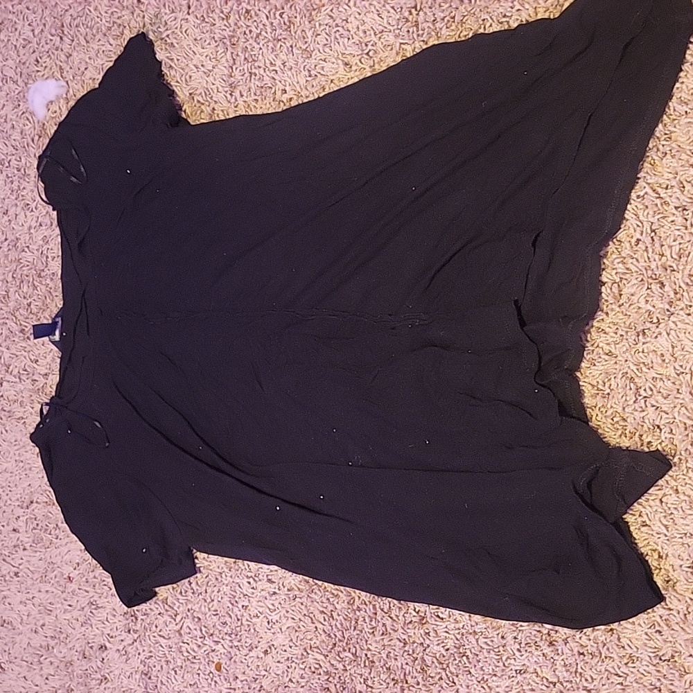 Soft Black Flowy Tunic